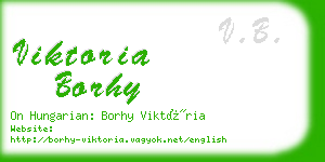 viktoria borhy business card